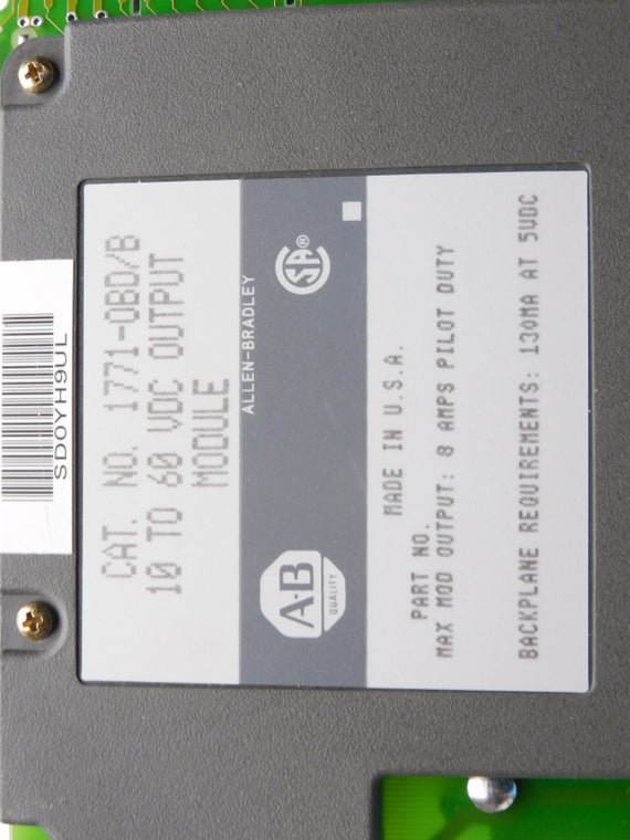 ALLEN BRADLEY 1771-OBD SER. B 10-60VDC 8A (NO TERMINAL) UNMP