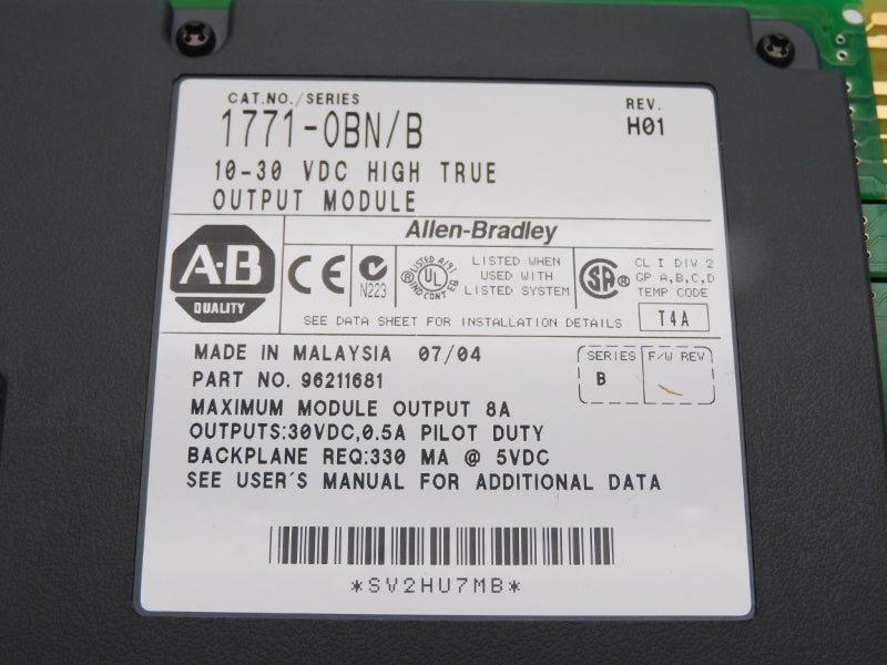 ALLEN BRADLEY 1771-OBN SER. B 10-30VDC 8A (NO TERMINAL) UNMP