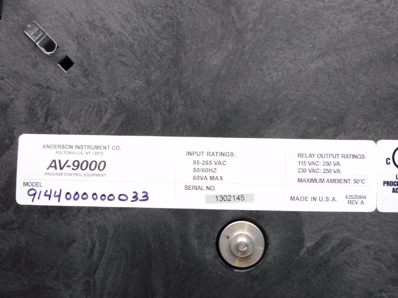 ANDERSON INSTRUMENT 9144000000033 AV-9000 85-265VAC (AS PICTURED) UNMP