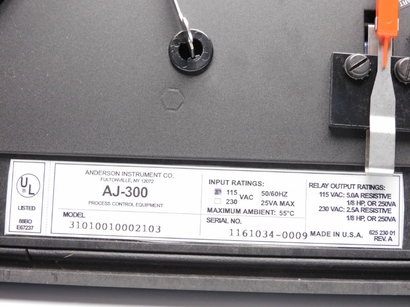 ANDERSON INSTRUMENT 31010010002103 AJ-300 115VAC 5.0A UNMP