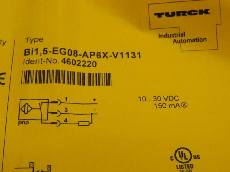 TURCK BI1,5-EG08-AP6X-V1131 4602220 10-30VDC NSNP