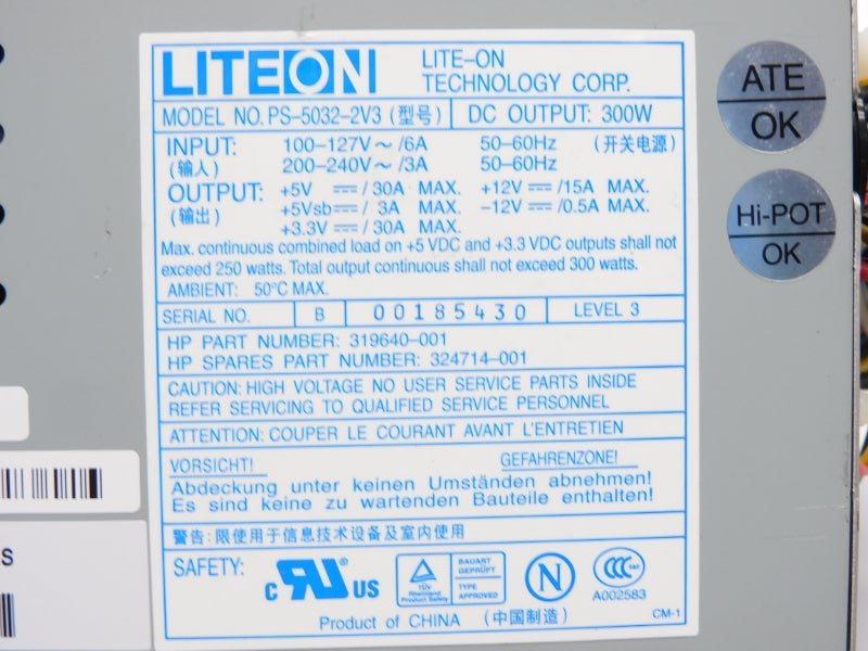 LITE-ON TECHNOLOGY PS-5032-2V3 200-240V 6A NSNP