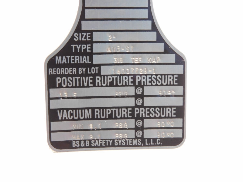 BS&B AVB-ST 13.5PSI 2" NSNP
