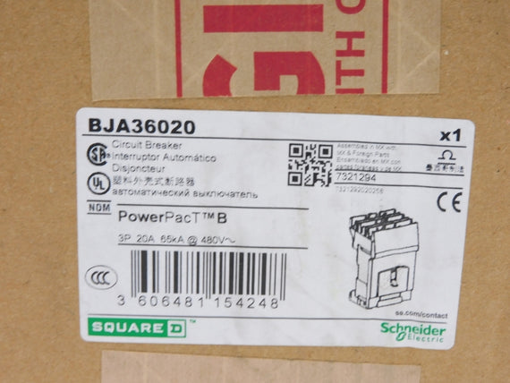 SQUARE D BJA36020 480V 20A (GREEN) NSFS