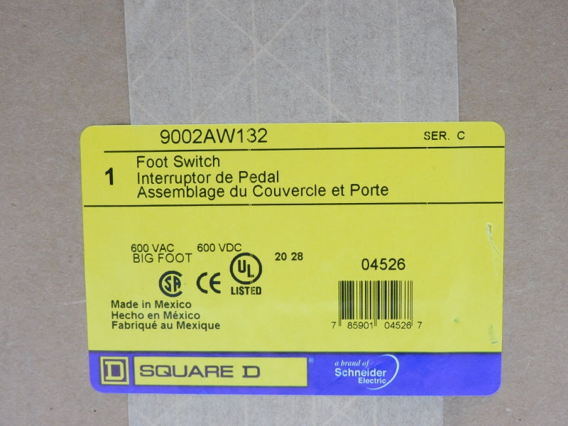 SQUARE D 9002AW132 SER. C 600VAC/DC NSFS