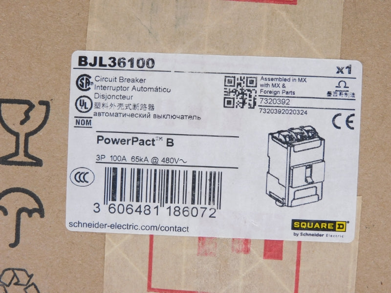 SQUARE D BJL36100 480V 100A NSFS