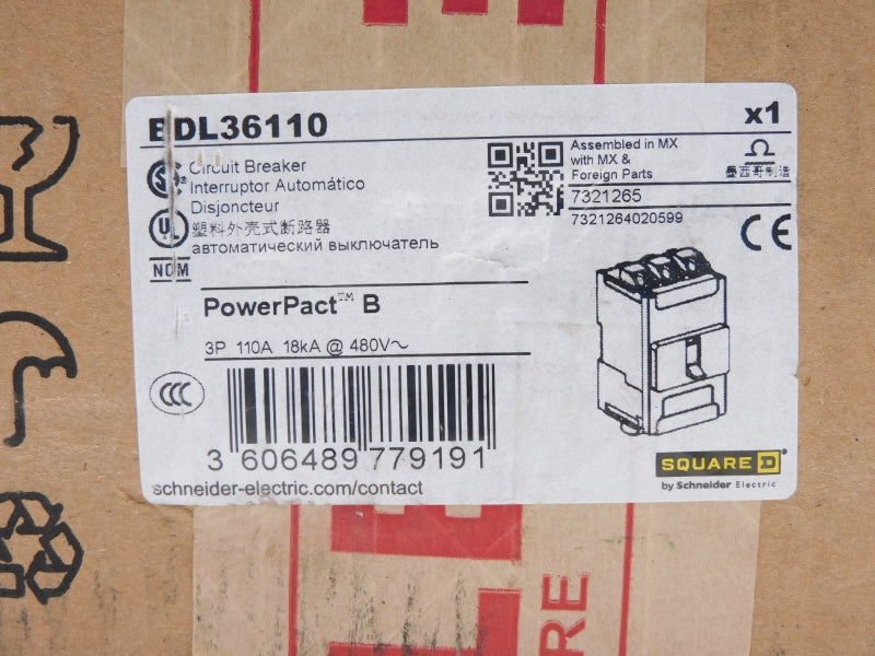 SQUARE D BDL36110 480V 110A NSFS