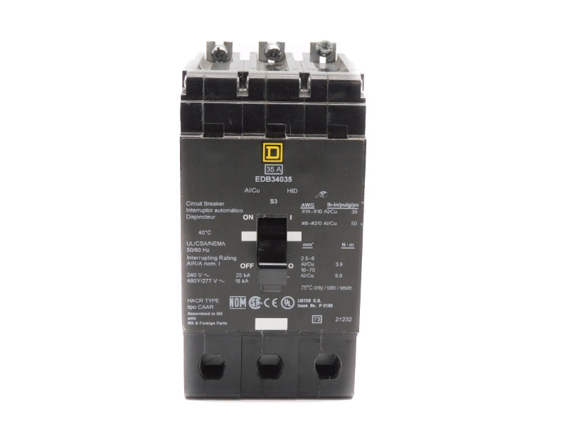 SQUARE D EDB34035 240V 35A (AS PICTURED) NSNP