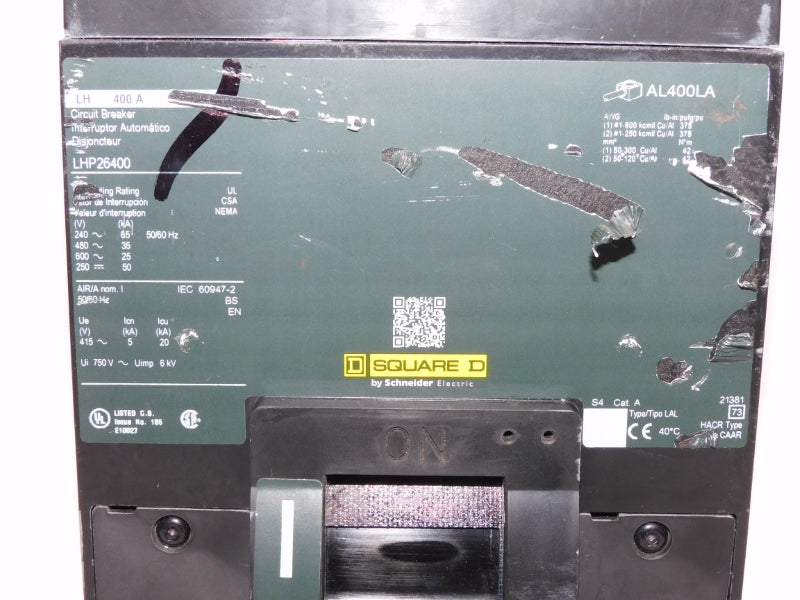 SQUARE D LHP26400 600V 400A (AS PICTURED) UNMP