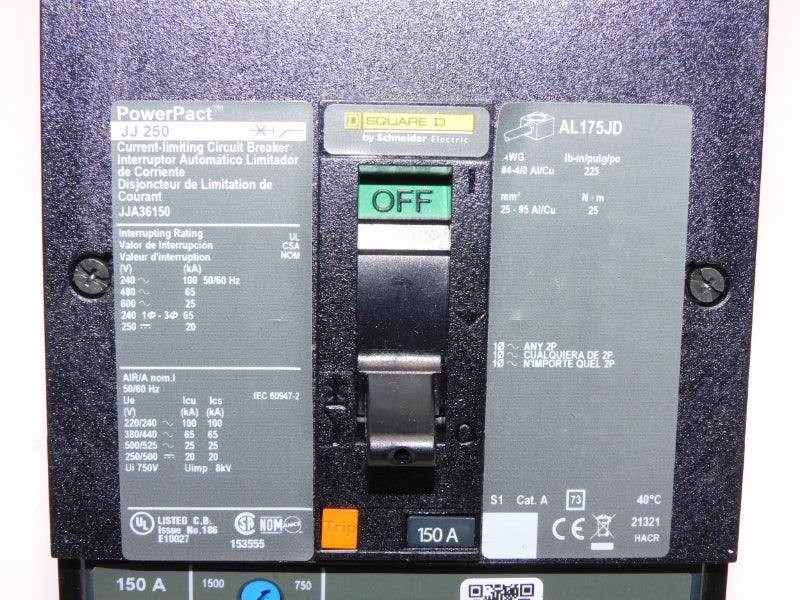SQUARE D JJA36150 600V 150A NSMP