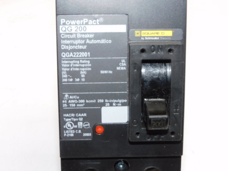 SQUARE D QGA222001 240V 200A NSMP