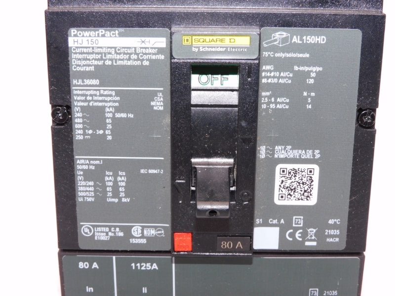 SQUARE D HJL36080 600V 80A NSMP