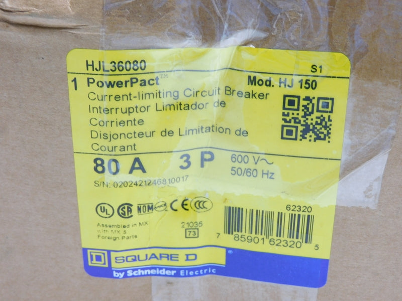 SQUARE D HJL36080 600V 80A NSMP