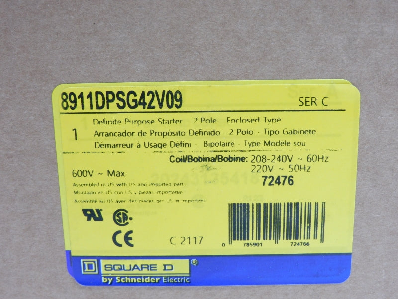 SQUARE D 8911DPSG42V09 SER. C 208-240/220V NSMP
