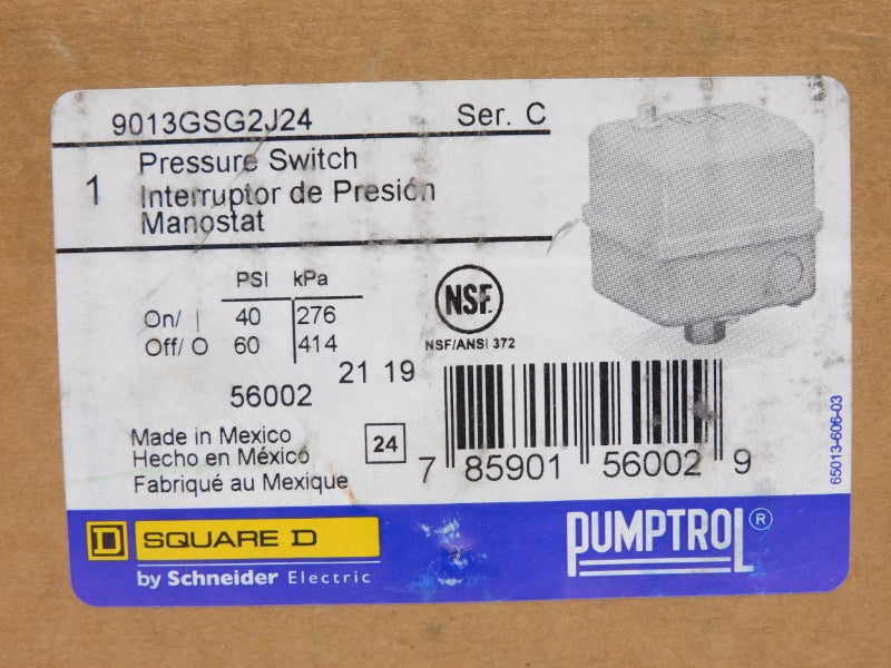 SQUARE D 9013GSG2J24 SER. C 460/575V 60PSI NSMP