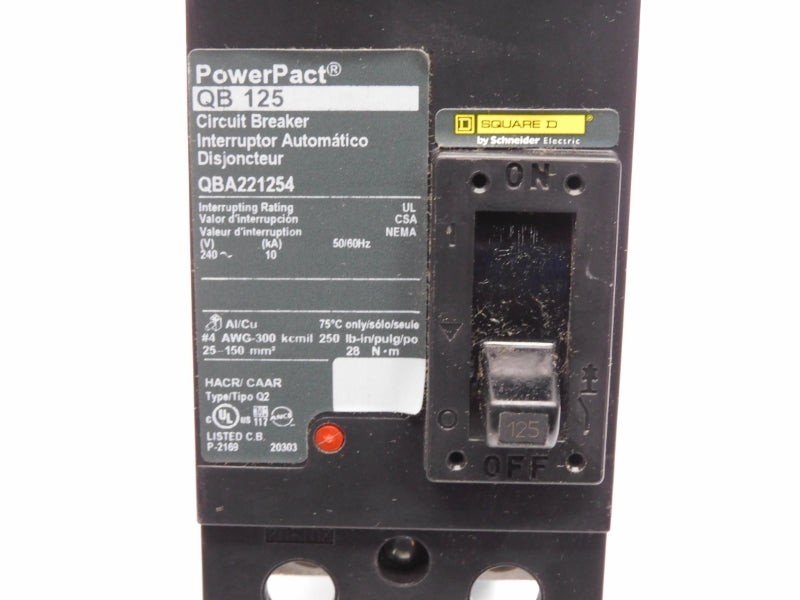 SQUARE D QBA221254 240V 125A NUPI
