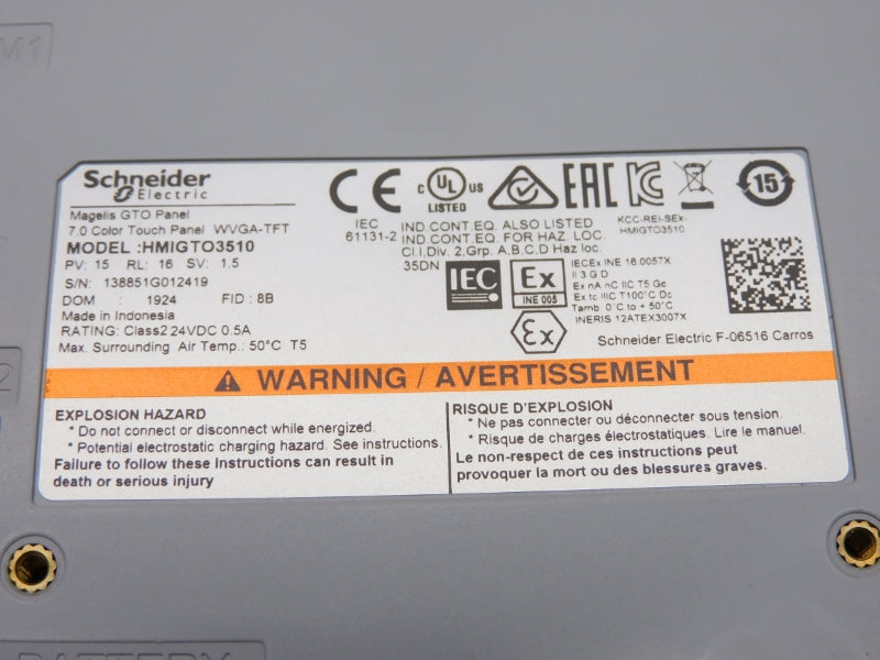 SCHNEIDER ELECTRIC HMIGTO3510 24VDC 0.5A NSMP