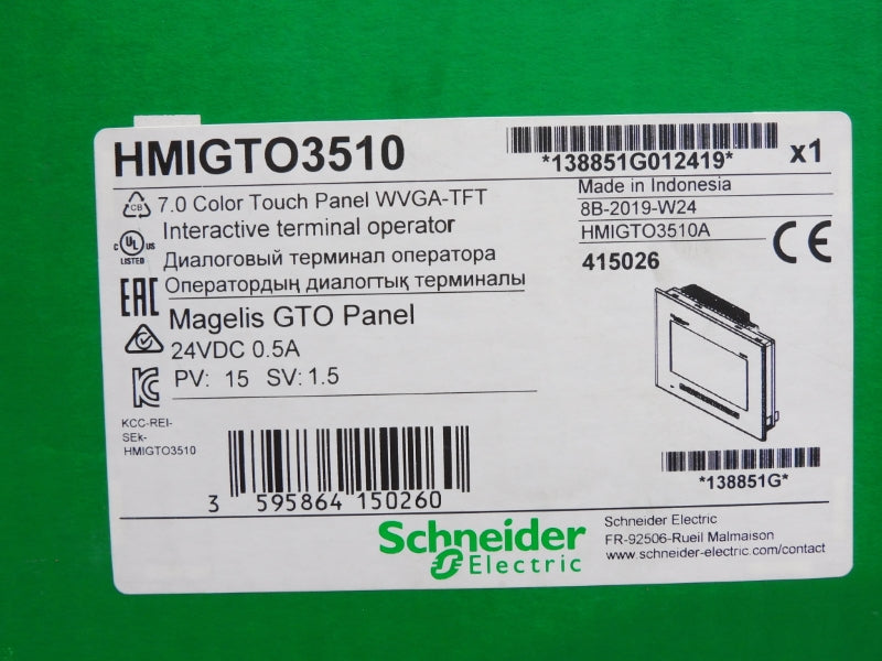 SCHNEIDER ELECTRIC HMIGTO3510 24VDC 0.5A NSMP
