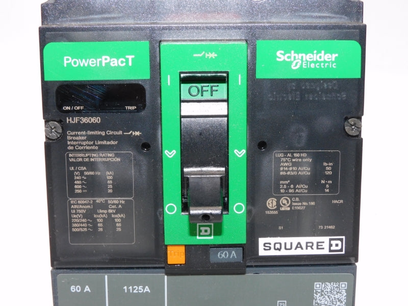 SQUARE D HJF36060 600V 60A  (GREEN) NSMP