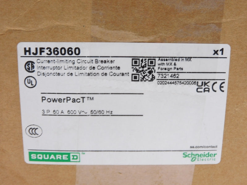 SQUARE D HJF36060 600V 60A  (GREEN) NSMP