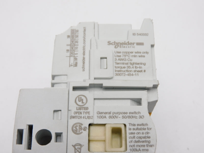 SCHNEIDER ELECTRIC LK4JU3CN 600V 100A (AS PICTURED) UNMP