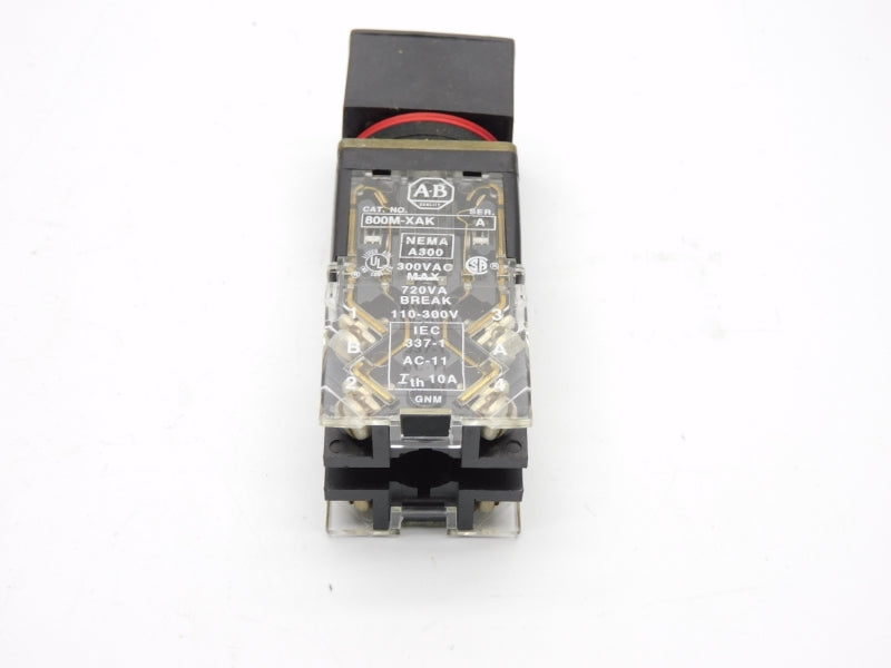 ALLEN BRADLEY 800MB-CA9BK SER. A 300VAC 10A (BK/YL) NSMP