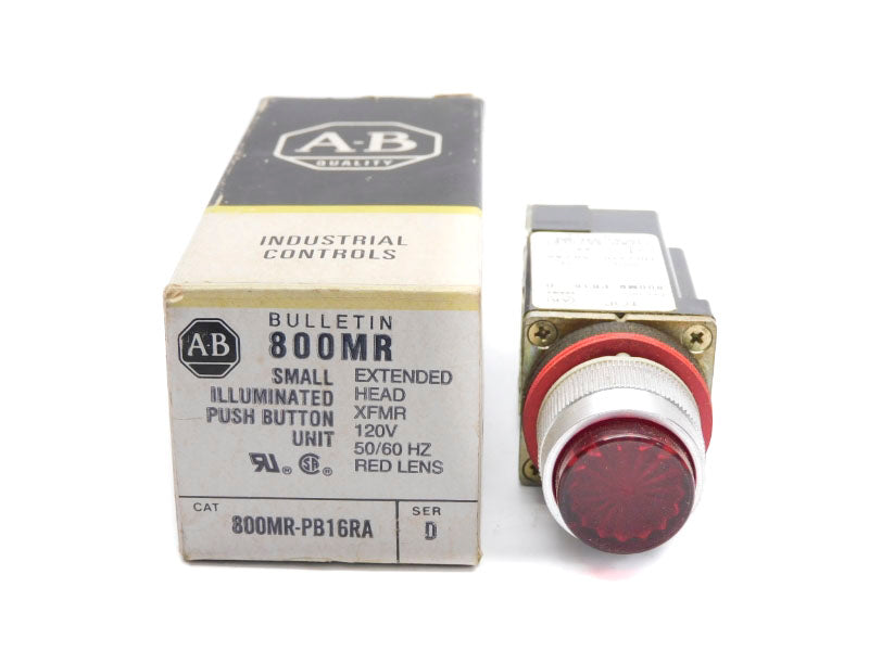 ALLEN BRADLEY 800MR-PB16RA SER. D 120V (BK/YL) NSMP