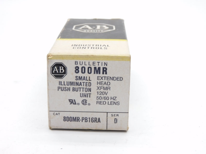 ALLEN BRADLEY 800MR-PB16RA SER. D 120V (BK/YL) NSMP