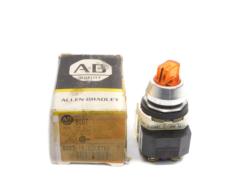 ALLEN BRADLEY 800T-16JA2KB7AX SER. T 120V (BK/YL) NSMP