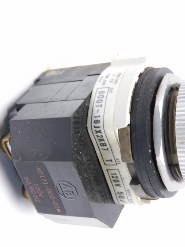 ALLEN BRADLEY 800T-16JA2KB7AX SER. T 120V (BK/YL) NSMP