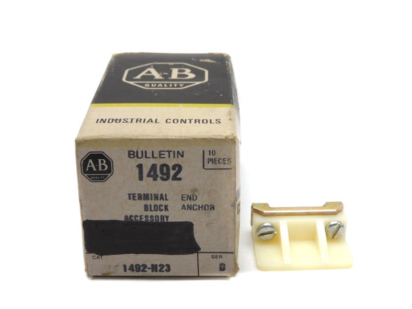 ALLEN BRADLEY 1492-N23 SER. D (PKG OF 10) (BK/YL) NSMP