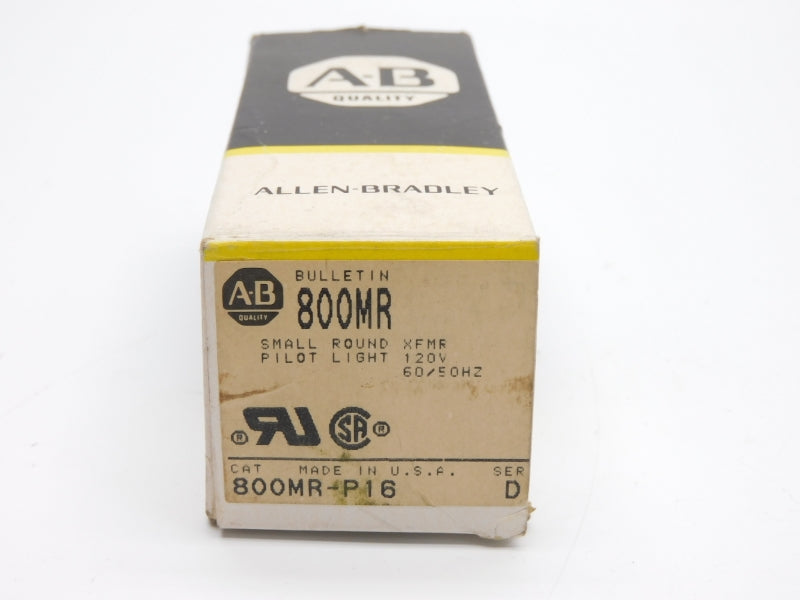 ALLEN BRADLEY 800MR-P16 SER. D 120V (AS PICTURED) (BK/YL) NSMP