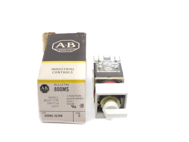 ALLEN BRADLEY 800MS-JG2KB SER. C 300VAC (BK/YL) NSMP
