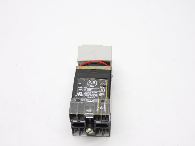 ALLEN BRADLEY 800MS-JG2KB SER. C 300VAC (BK/YL) NSMP