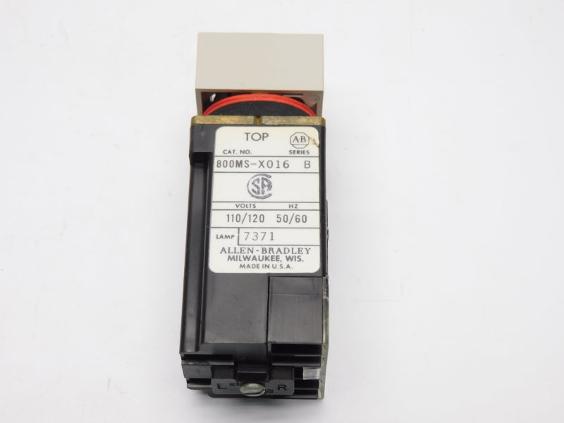 ALLEN BRADLEY 800MS-PB16ARA20 SER. B 110/120V (BK/YL) NSMP