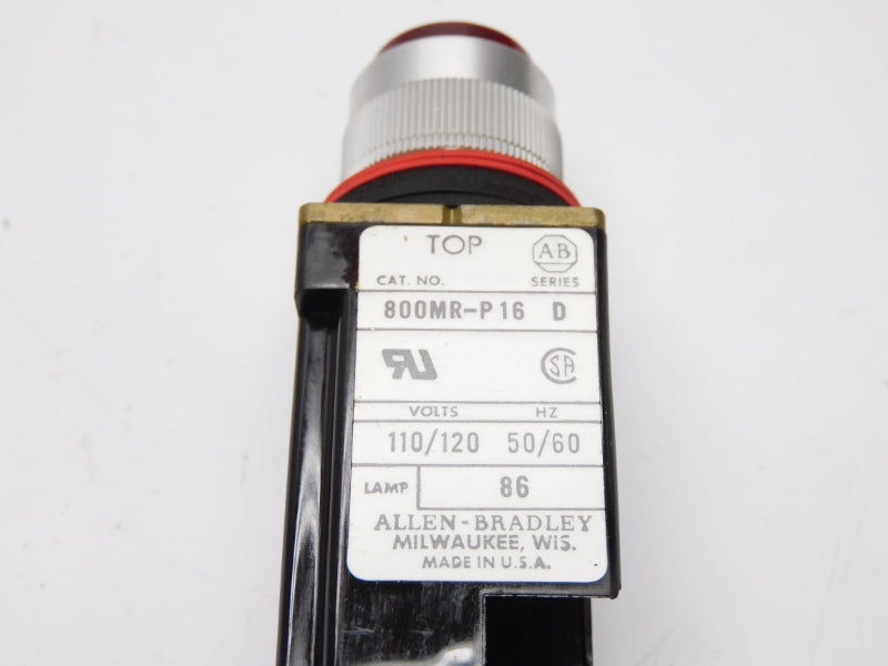 ALLEN BRADLEY 800MR-P16R SER. D 120V (BK/YL) NSMP