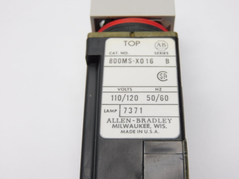 ALLEN BRADLEY 800MS-PA16GA10 SER. B 110/120V (BK/YL) NSMP