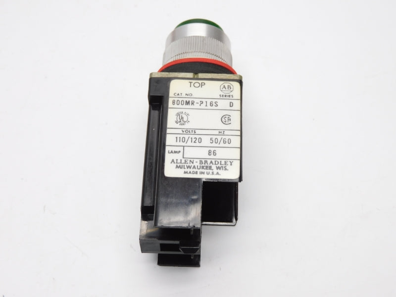 ALLEN BRADLEY 800MR-P16GS SER. D 120V (BK/YL) NSMP