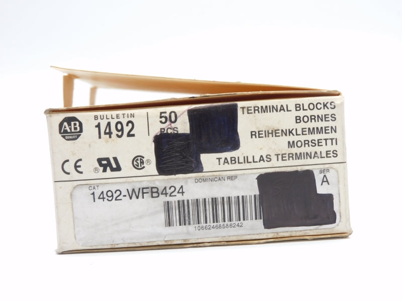 ALLEN BRADLEY 1492-WFB424 SER. A 500V (PKG OF 50) (WH) NSMP