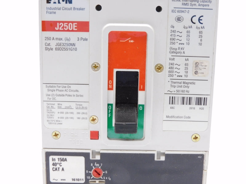 EATON JGE3250FAG 690VAC 250A (AS PICTURED) NSMP