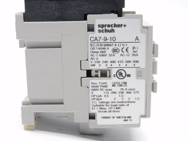 SPRECHER+SCHUH CL7-9-10-120-AS2.5A-A10 CFDAAMASVGA10 110/120V 1.6-2.5A NSMP