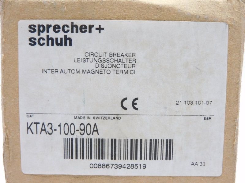 SPRECHER+SCHUH KTA3-100-90A 600VAC 63-90A NSMP