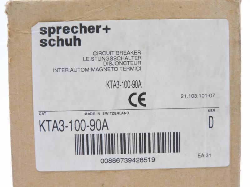 SPRECHER+SCHUH KTA3-100-90A SER. D 600VAC 63-90A NSMP