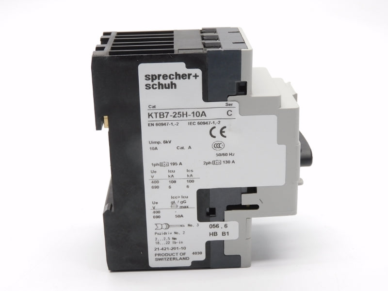 SPRECHER+SCHUH KTB7-25H-10A SER. C 690V 10A NSMP