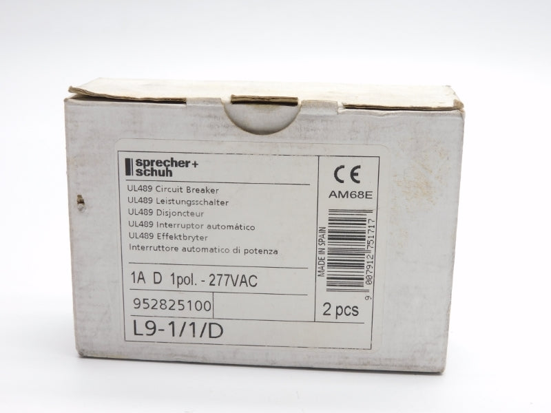 SPRECHER+SCHUH L9-1/1/D 277VAC 1A (PKG OF 2) NSMP
