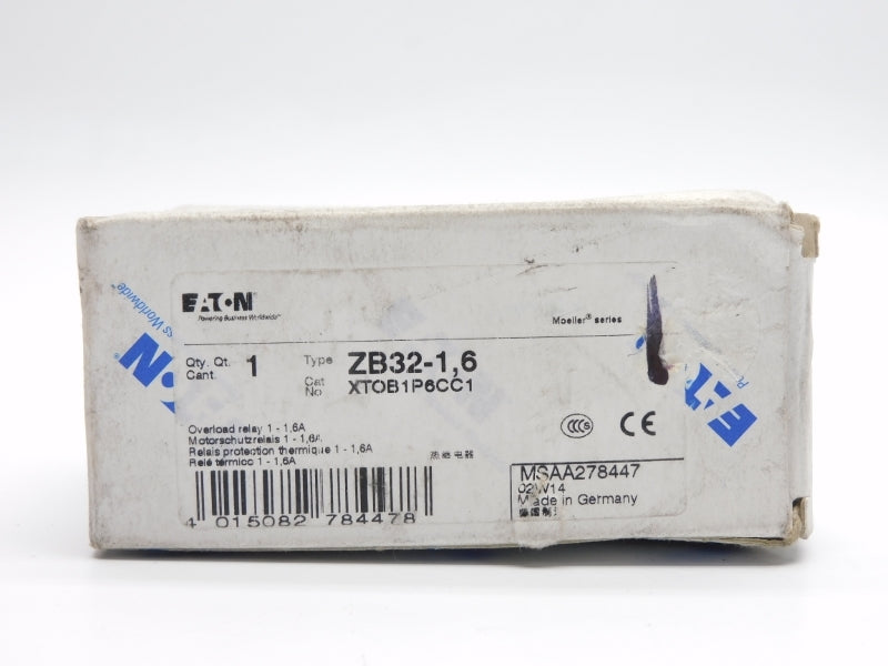 EATON XTOB1P6CC1 ZB32-1,6 690V 1-1,6A NSMP