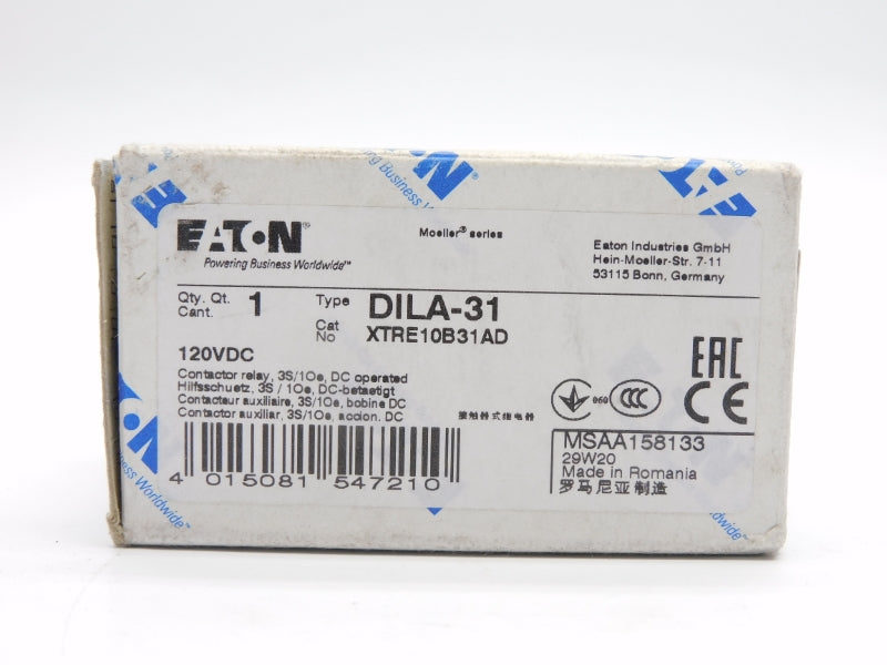 EATON XTRE10B31AD DILA-31 120VDC NSMP