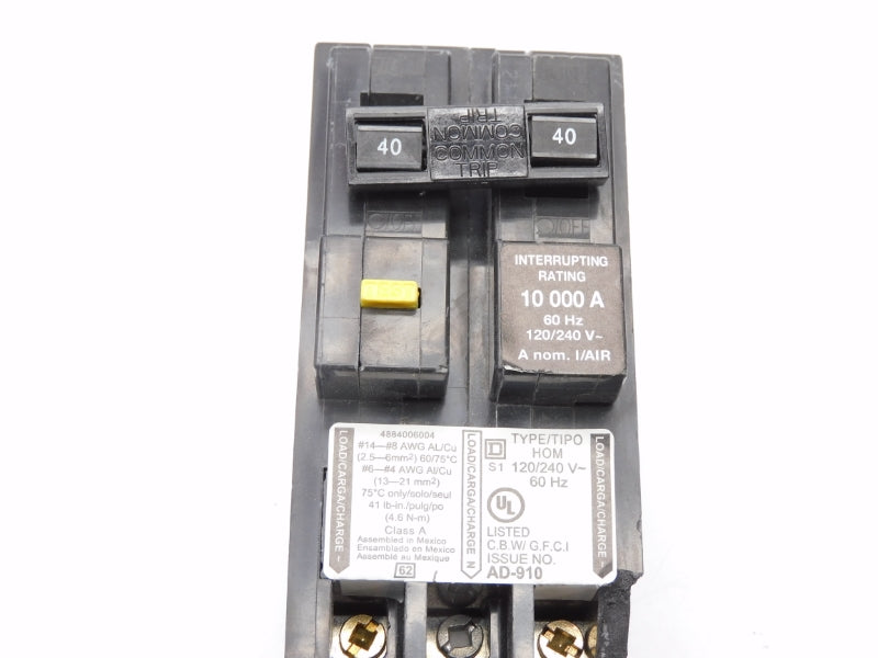 SQUARE D HOM240GFI 120/240V 40A (AS PICTURED) NSMP