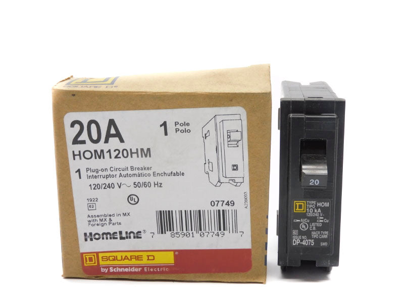 SQUARE D HOM120HM 120/240V 20A NSMP