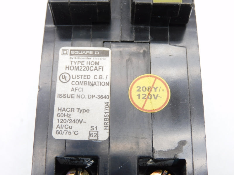 SQUARE D HOM220CAFI 120/240V 20A (AS PICTURED) UNMP